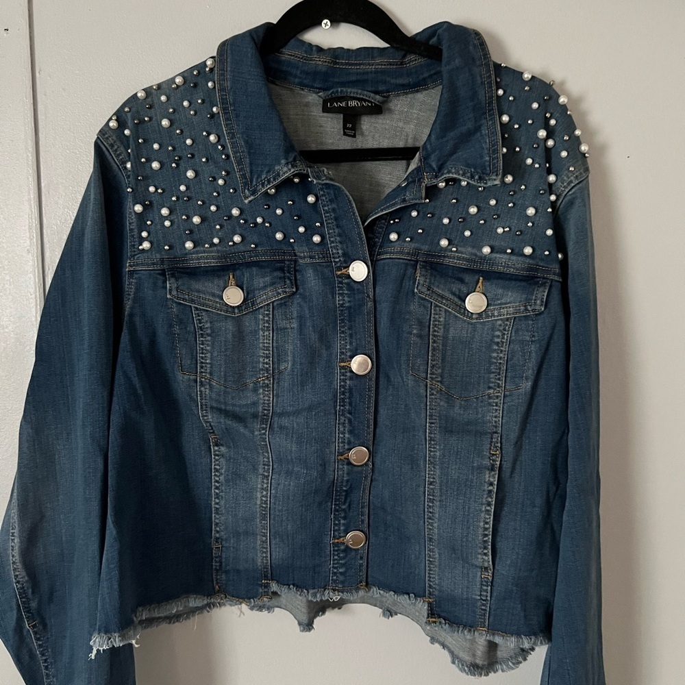 Lane Bryant Classic Blue Denim Shirt